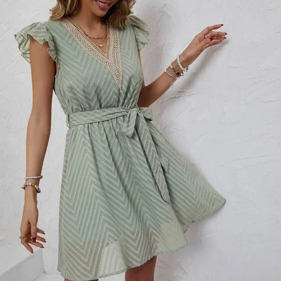 green emerald velvet dress Sage Green Butterfly A-line Long Formal Dress – Ohmollydress